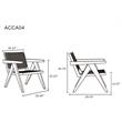 Manhattan Comfort Hamlet Solid Ash Wood Accent Chair in Black & Natural