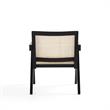 Manhattan Comfort Hamlet Solid Ash Wood Accent Chair in Black & Natural
