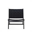Manhattan Comfort Maintenon Wood Leatherette Accent Chair in Black