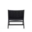 Manhattan Comfort Maintenon Wood Leatherette Accent Chair in Black