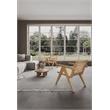 Manhattan Comfort Hamlet Solid Ash Wood Accent Chair in Natural