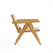 Manhattan Comfort Hamlet Solid Ash Wood Accent Chair in Natural