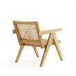 Manhattan Comfort Hamlet Solid Ash Wood Accent Chair in Natural