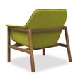 Manhattan Comfort Miller Fabric Accent Chair in Green/Walnut (Set of 2)