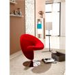 Manhattan Comfort Curl Fabric Accent Chair Set in Multi-Color (Set of 8)