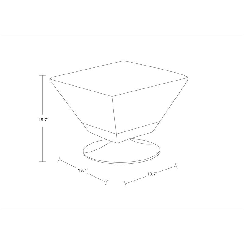 Manhattan Comfort Diamond Faux Leather Swivel Ottoman in Multi-Color (Set of 7)