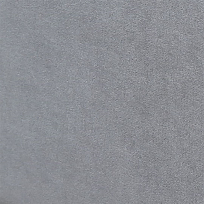 Manhattan Comfort Heather Velvet Full Size Bed Frame in Gray/Black