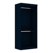 Manhattan Comfort Mulberry Double Hanging Wood Wardrobe Closet in Midnight Blue