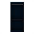 Manhattan Comfort Mulberry Double Hanging Wood Wardrobe Closet in Midnight Blue