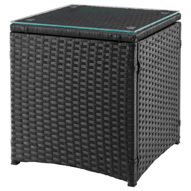Manhattan Comfort Imperia 3-Piece Rattan Patio Conversation Set in Gray