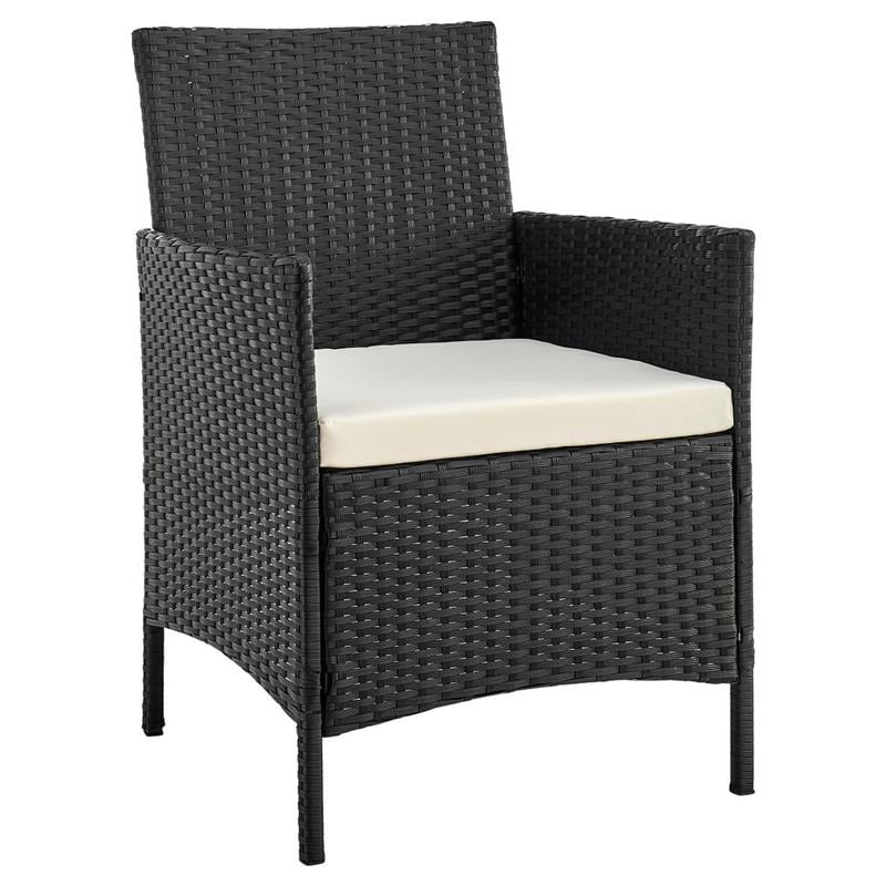Manhattan Comfort Imperia 4-Piece Rattan Patio Conversation Set in Gray/Cream