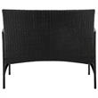 Manhattan Comfort Imperia 4-Piece Rattan Patio Conversation Set in Gray/Cream