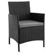 Manhattan Comfort Imperia 4-Piece Rattan Patio Conversation Set in Gray