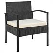 Manhattan Comfort Noli 3-Piece Rattan Patio Conversation Set in Gray/Cream