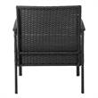 Manhattan Comfort Noli 3-Piece Rattan Patio Conversation Set in Gray/Cream