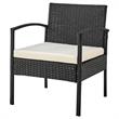 Manhattan Comfort Noli 3-Piece Rattan Patio Conversation Set in Gray/Cream