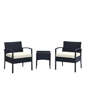 noli patio 2- person seating group with end table