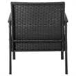 Manhattan Comfort Noli 3-Piece Rattan Patio Conversation Set in Gray