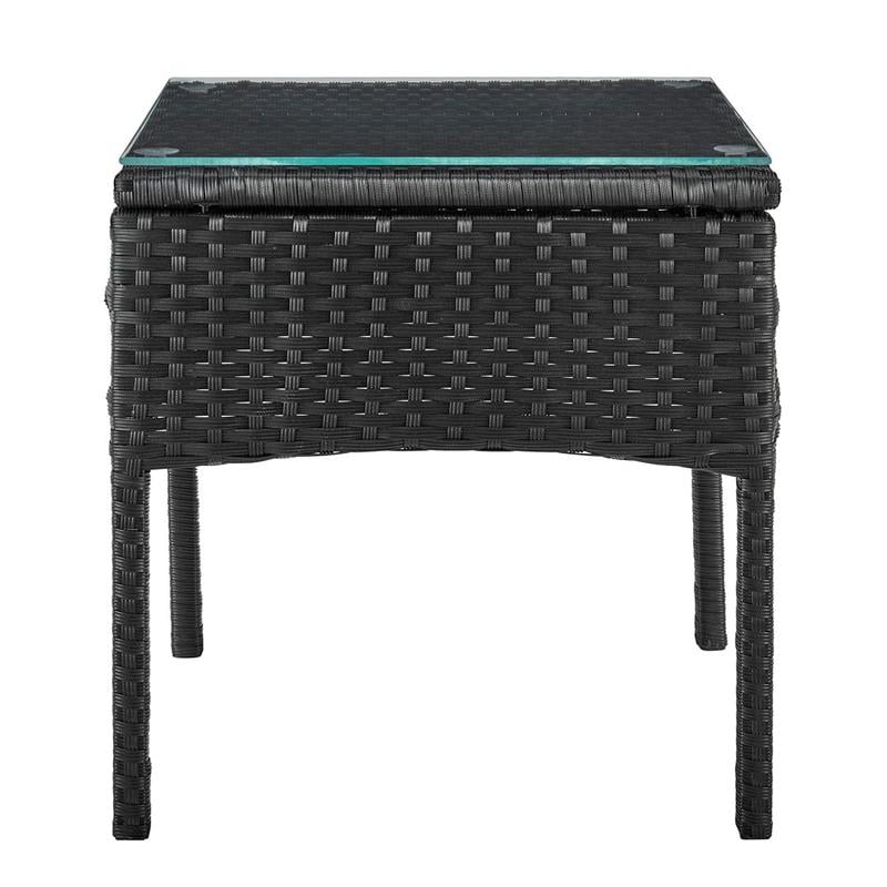 Manhattan Comfort Noli 3-Piece Rattan Patio Conversation Set in Gray
