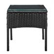 Manhattan Comfort Noli 3-Piece Rattan Patio Conversation Set in Gray
