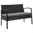Manhattan Comfort Noli 4-Piece Rattan Patio Conversation Set in Gray