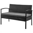 Manhattan Comfort Noli 4-Piece Rattan Patio Conversation Set in Gray
