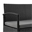 Manhattan Comfort Noli 4-Piece Rattan Patio Conversation Set in Gray