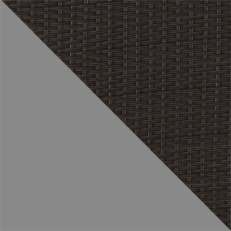 Manhattan Comfort Menton 4-Seat Rattan Patio Conversation Set in Gray