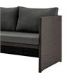 Manhattan Comfort Menton 4-Seat Rattan Patio Conversation Set in Gray