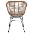 Manhattan Comfort Antibes 3-Piece Rattan Patio Conversation Set in Brown/Gray