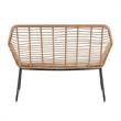 Manhattan Comfort Antibes 4-Piece Rattan Patio Conversation Set in Cream