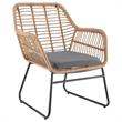 Manhattan Comfort Antibes 4-Piece Rattan Patio Conversation Set in Gray