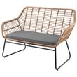 Manhattan Comfort Antibes 4-Piece Rattan Patio Conversation Set in Gray