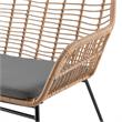 Manhattan Comfort Antibes 4-Piece Rattan Patio Conversation Set in Gray
