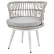Manhattan Comfort Monaco 3-Piece Rattan Patio Conversation Set in Gray