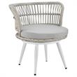 Manhattan Comfort Monaco 3-Piece Rattan Patio Conversation Set in Gray