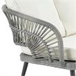 Manhattan Comfort Riviera 4-Piece 5-Seat Rattan Patio Conversation Set in Cream