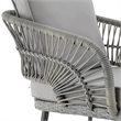 Manhattan Comfort Riviera 4-Piece 5-Seat Rattan Patio Conversation Set in Gray