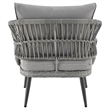 Manhattan Comfort Riviera 4-Piece 5-Seat Rattan Patio Conversation Set in Gray