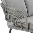 Manhattan Comfort Riviera 4-Piece 5-Seat Rattan Patio Conversation Set in Gray