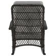 Manhattan Comfort Furttuo Rattan Outdoor Rocking Chair with Cushion in Gray