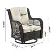 Manhattan Comfort Fruttuo 3-Piece Rattan Patio Conversation Set in Gray/Cream