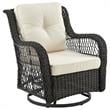 Manhattan Comfort Fruttuo 3-Piece Rattan Patio Conversation Set in Gray/Cream