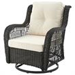 Manhattan Comfort Fruttuo 3-Piece Rattan Patio Conversation Set in Gray/Cream