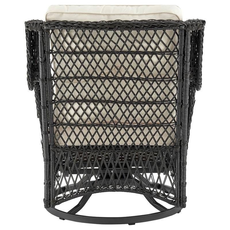 Manhattan Comfort Fruttuo 3-Piece Rattan Patio Conversation Set in Gray/Cream