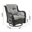 Manhattan Comfort Fruttuo 3-Piece Rattan Patio Conversation Set in Gray