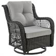 Manhattan Comfort Fruttuo 3-Piece Rattan Patio Conversation Set in Gray