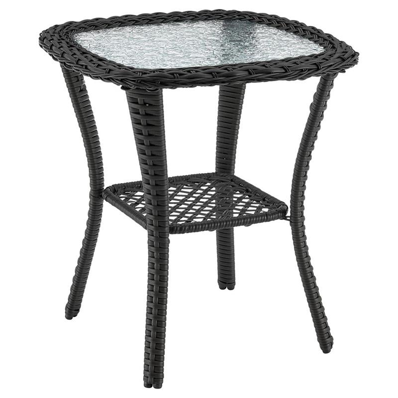 Manhattan Comfort Fruttuo 3-Piece Rattan Patio Conversation Set in Gray
