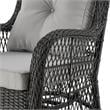 Manhattan Comfort Fruttuo 3-Piece Rattan Patio Conversation Set in Gray