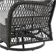 Manhattan Comfort Fruttuo 3-Piece Rattan Patio Conversation Set in Gray